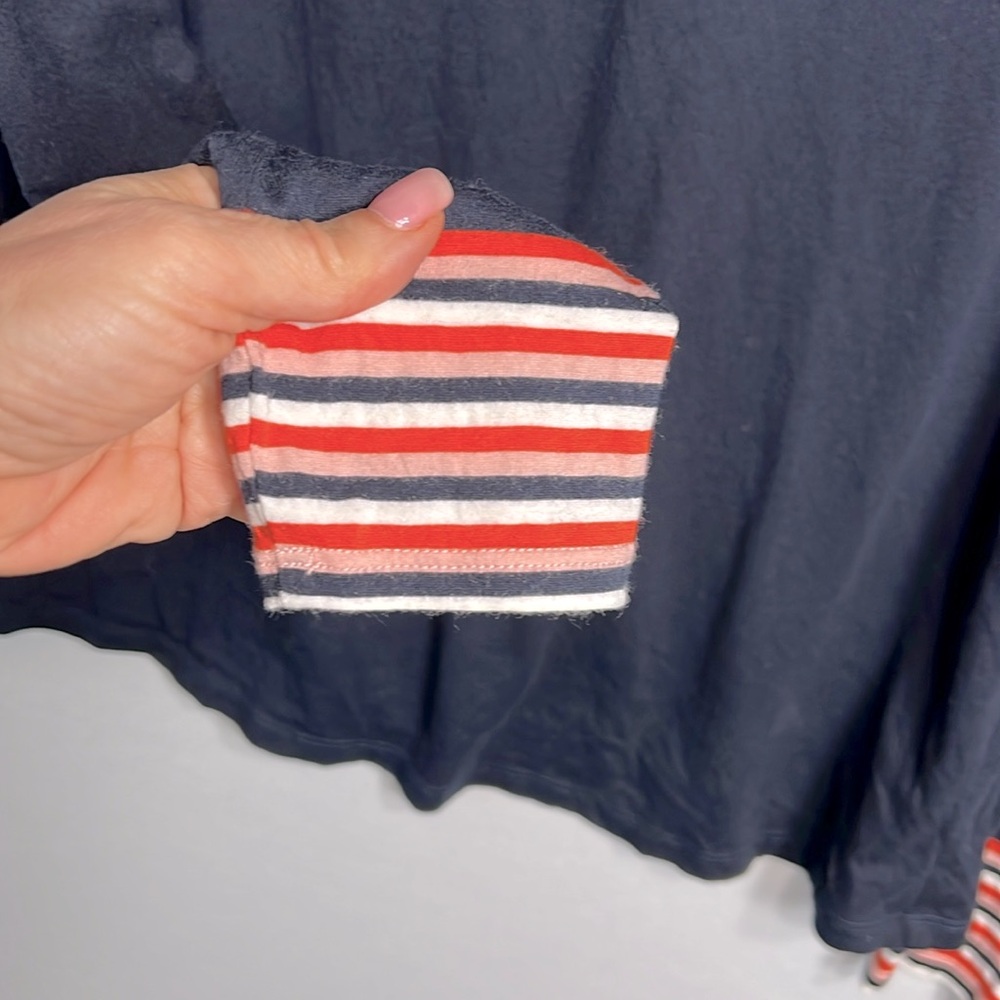 Boden Boatneck Sweater Top with Striped Cuffs size M - Picture 4 of 7